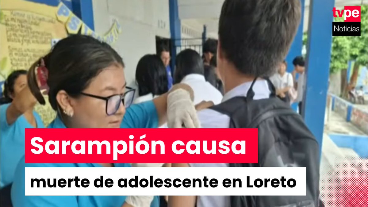 noticias_tvperu's tweet photo. 🚨 El director regional de Salud de Loreto, Percy Vargas, informó sobre el fallecimiento de un adolescente de 16 años que no contaba con vacunas y presentó complicaciones respiratorias por sarampión.

📌 La autoridad señaló que, aunque se respetan las creencias religiosas de las comunidades, el sector Salud mantiene la responsabilidad de promover la vacunación y prevenir nuevos casos.👇

https://t.co/PElAsC88c2