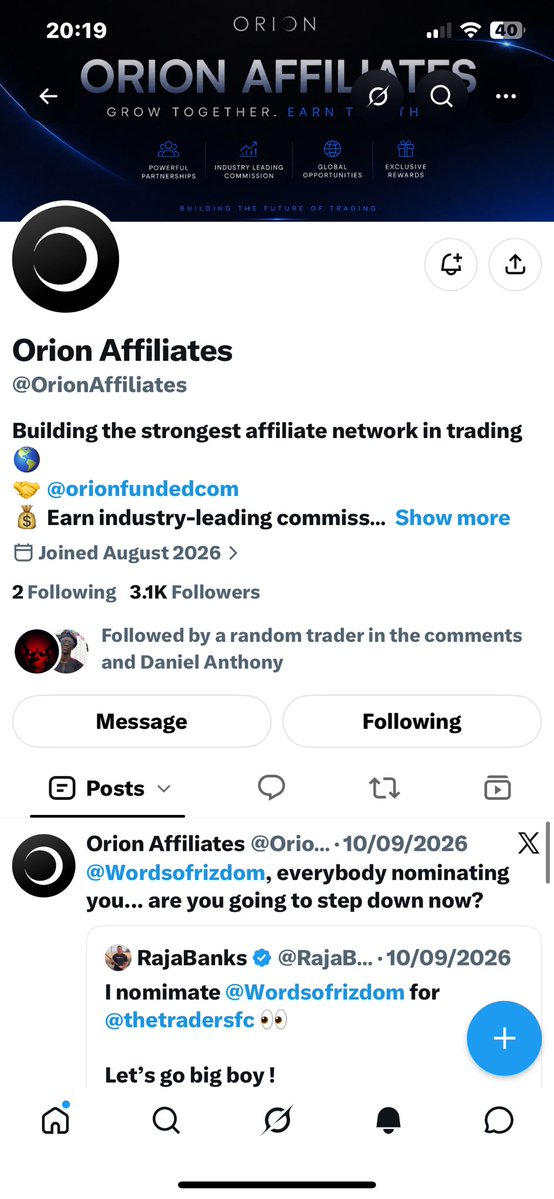Danny_Young69's tweet photo. @_LearnerDamie @Orionfundedcom @OrionAffiliates @Davidviotaest @OrionFunded @D_DEAN01 
@iamOblak 
@Kazahchyang_ https://t.co/uWqST1ZVoA
