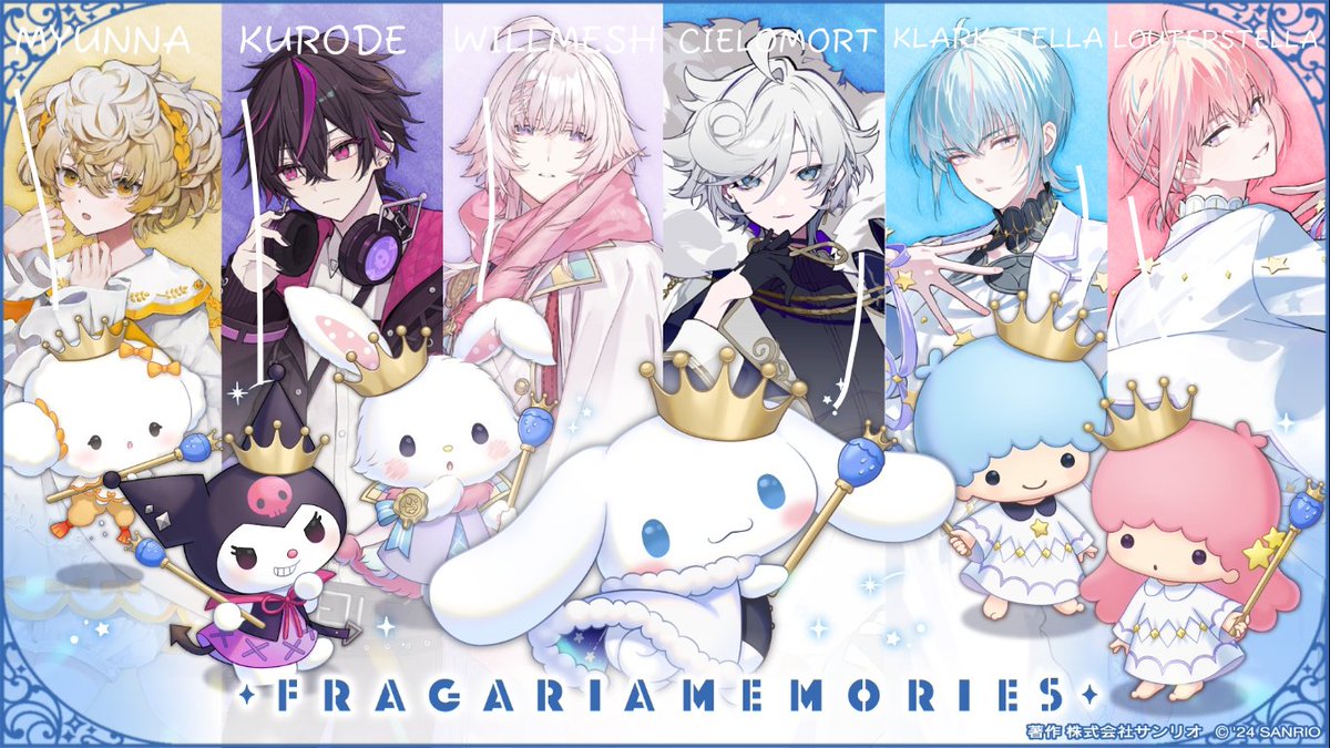 Sanrio_Lolita's tweet photo. BLUE BOUQUET 💙💐
Cielomort > Cinnamoroll
Kurode > Kuromi
Willmesh > WISH ME MELL
Klarkstella > Kiki
Louterstella > Lala
Myunna > Cogimyun https://t.co/aqg0sbb393