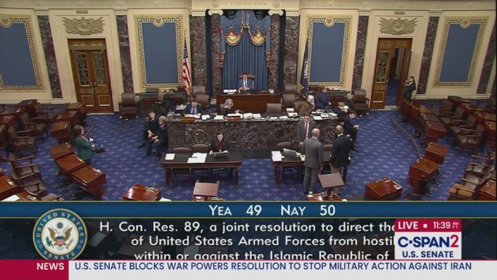 ProudElephant's tweet photo. 🚨 GREAT NEWS: The U.S. Senate has just REJECTED a Democrat resolution to block military operations against the Islamic Republic of Iran by President Trump.

FINAL VOTE: 49-50

Democrat Senator John Fetterman joined Republicans in defeating the measure.

TRUMP PREVAILS AGAIN! 🔥 https://t.co/mXpVsbfmXx