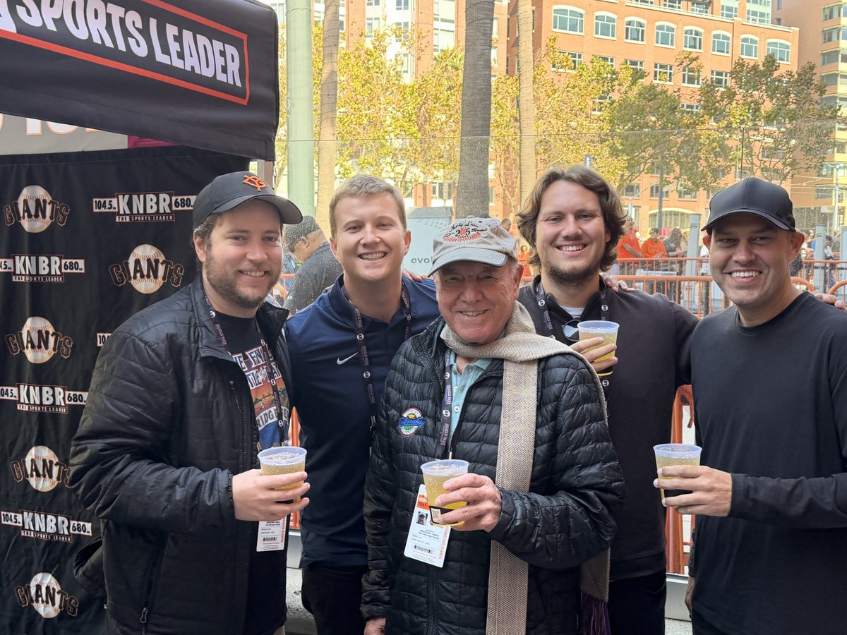 baseballmarty's tweet photo. Have these guys recovered from a very successful day at the ballpark Wednesday? @KNBR I was the lightweight in this group..appreciate being included https://t.co/kucWBfQIfb