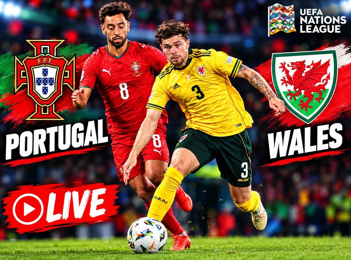 ZoeyHarper07's tweet photo. 🚨 LIVE: Portugal 🇵🇹 vs Wales 🏴 in the UEFA Nations League! ⚽🔥 Follow all the action, key moments, goals and updates as the match unfolds. Don’t miss a second!

👉 https://t.co/rxexiWpe55 https://t.co/KEANXO8uyw