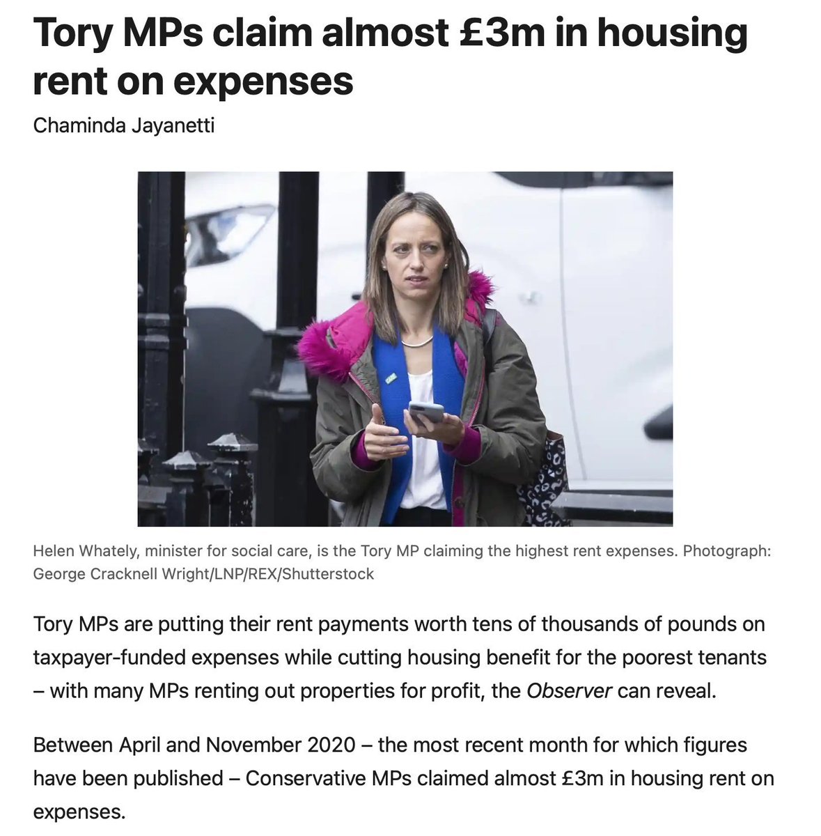 EdwardLon69's tweet photo. @kevin_j_foster I question like many taxpayers why are we funding Tory MPs lifestyles every year?. We have the right to know #ToryHypocrites #SameOldTories https://t.co/ucIRougMG0