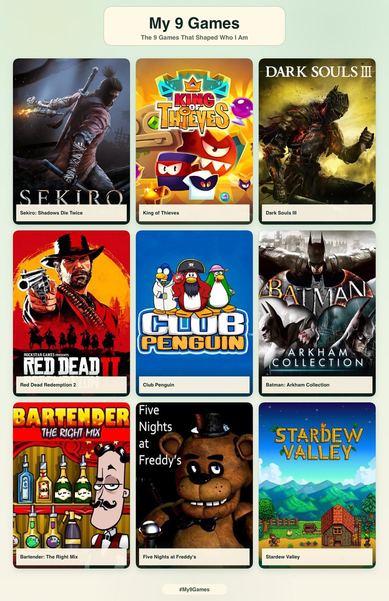 flumedemon's tweet photo. 9 games that shaped who i am https://t.co/JePECyc0pS