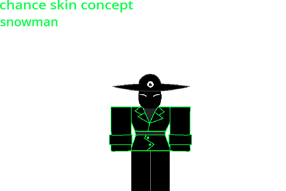 real_pumpkinn's tweet photo. Chance "Snowman" Skin Concept
looks a bit bad but eh I tried 
@rblxforsaken @Agrovlent @snowmint0  
disclaimer this is fanmade https://t.co/eOS8GxqGmt