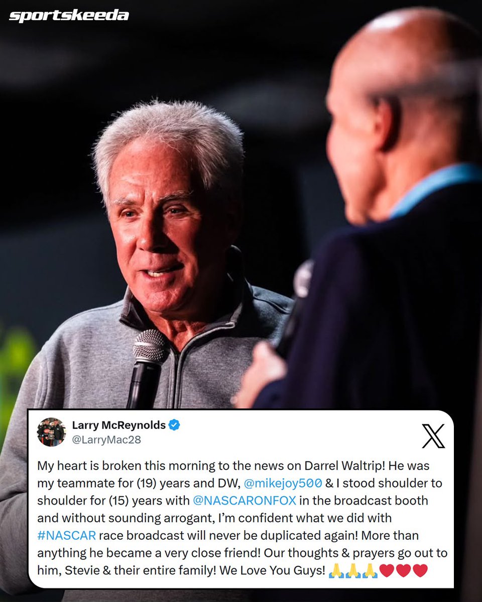 NASCARatSK's tweet photo. NASCAR FANS ARE STUNNED after the shocking Darrell Waltrip news 😨🏁
#NASCAR https://t.co/fJAxs7C8KD