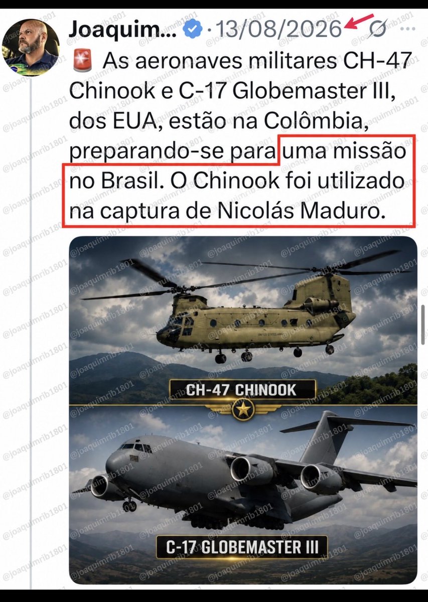joaquimrib1801's tweet photo. Aqui você está sempre bem informado. Em 13 de agosto, publiquei sobre o Chinook e uma missão no Brasil. Hoje, 24 de setembro, a CNN Brasil noticiou que a aeronave está na Base Aérea de Campo Grande.🤔 https://t.co/MVYqSCdaVE