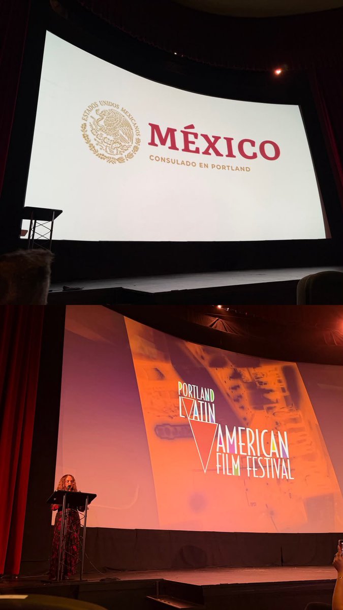 ConsulMexPot's tweet photo. 🥳 Celebramos 20 años del #PDXLAFF 🎥, espacio que ha acercado el cine latinoamericano al público de Portland. En esta edición, reconocimos la destacada labor de su co-fundadora y directora, María Osterroth 🇲🇽 y disfrutamos la proyección de Los oponentes y Leonora en el amanecer. https://t.co/vPRYBNRVsy