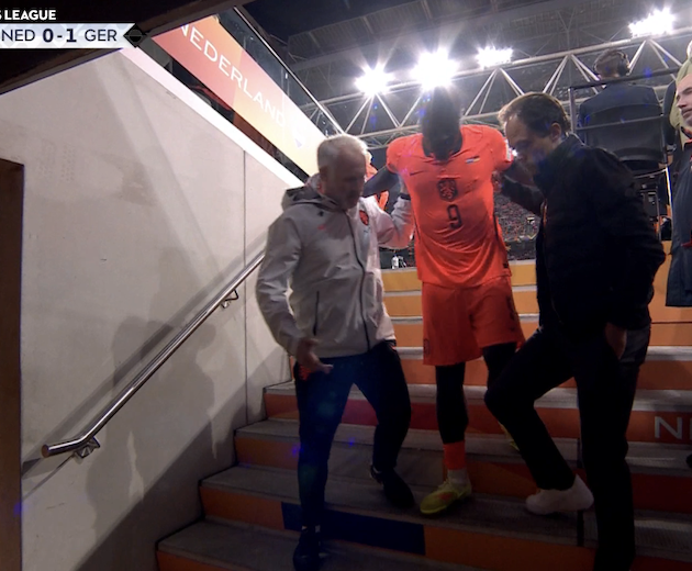 TouchlineX's tweet photo. 🚨 𝗡𝗘𝗪: Injuries so far [Netherlands vs Germany]:

🚑 Jamal Musiala
🚑 Kai Havertz
🚑 Brian Brobbey https://t.co/tMHiiMvk5z