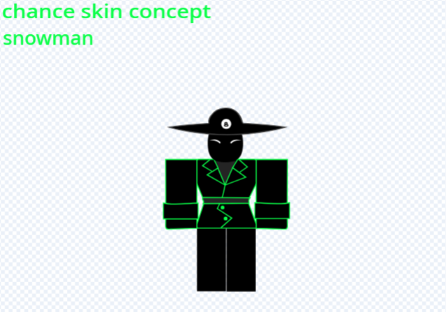 real_pumpkinn's tweet photo. Chance "Snowman" Skin Concept
looks a bit bad but eh I tried 
@rblxforsaken @Agrovlent @snowmint0  
disclaimer this is fanmade https://t.co/eOS8GxqGmt
