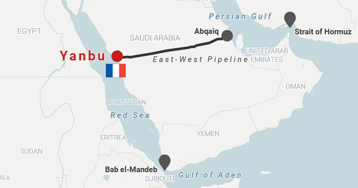 Osinttechnical's tweet photo. In a major move, France will deploy soldiers and air defense systems to Saudi Arabia to help protect Yanbu’s critical oil-export facilities from Houthi attacks -French President Macron

Macron did not rule out an additional French Air Force fighter deployment as well. https://t.co/1tL01hxMZn