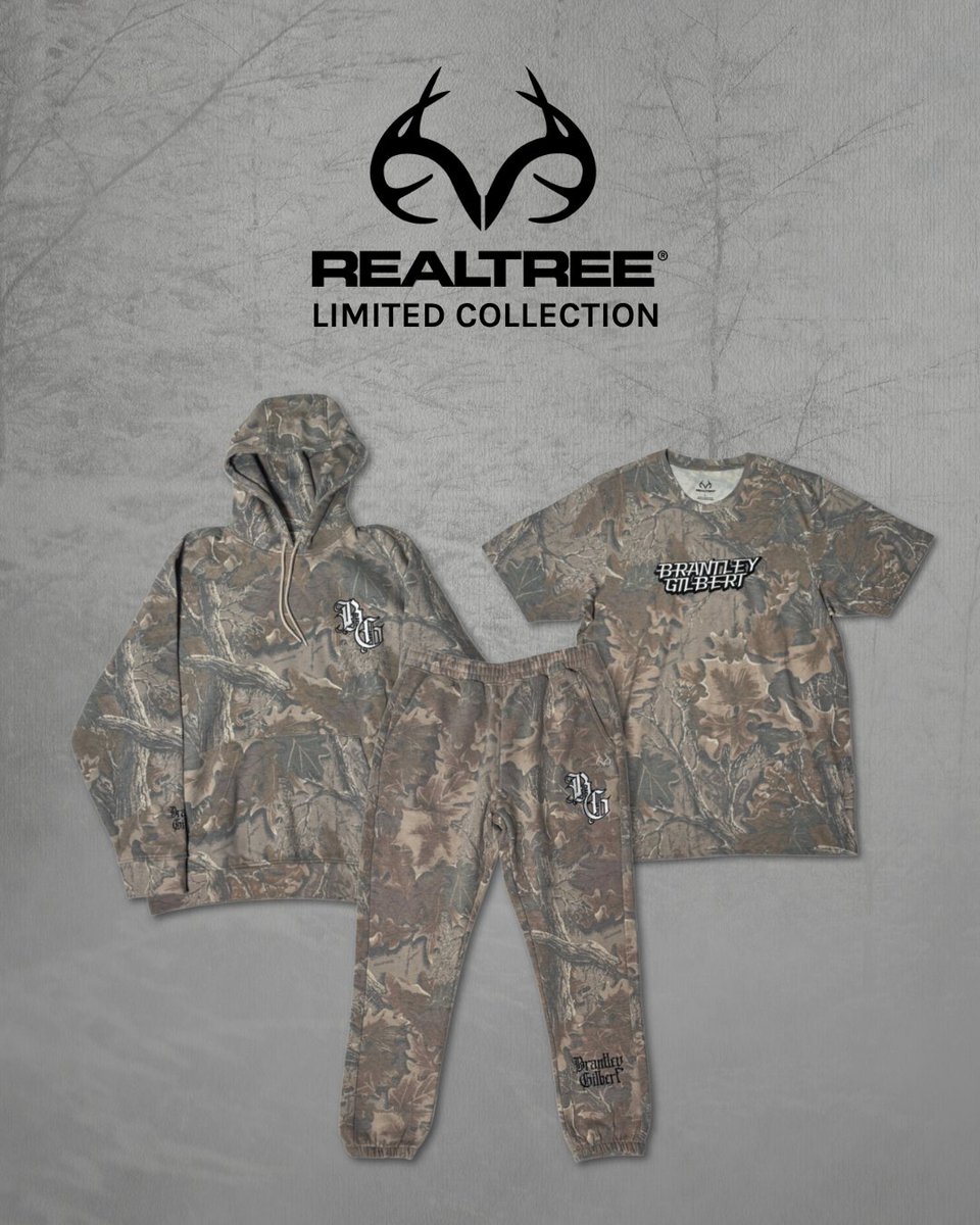 brantleygilbert's tweet photo. The Realtree x Brantley Gilbert Camo Collection is here. Y’all go check it out and grab yours now🤘
https://t.co/DqChc0mSfB https://t.co/zMU4kIIAeD