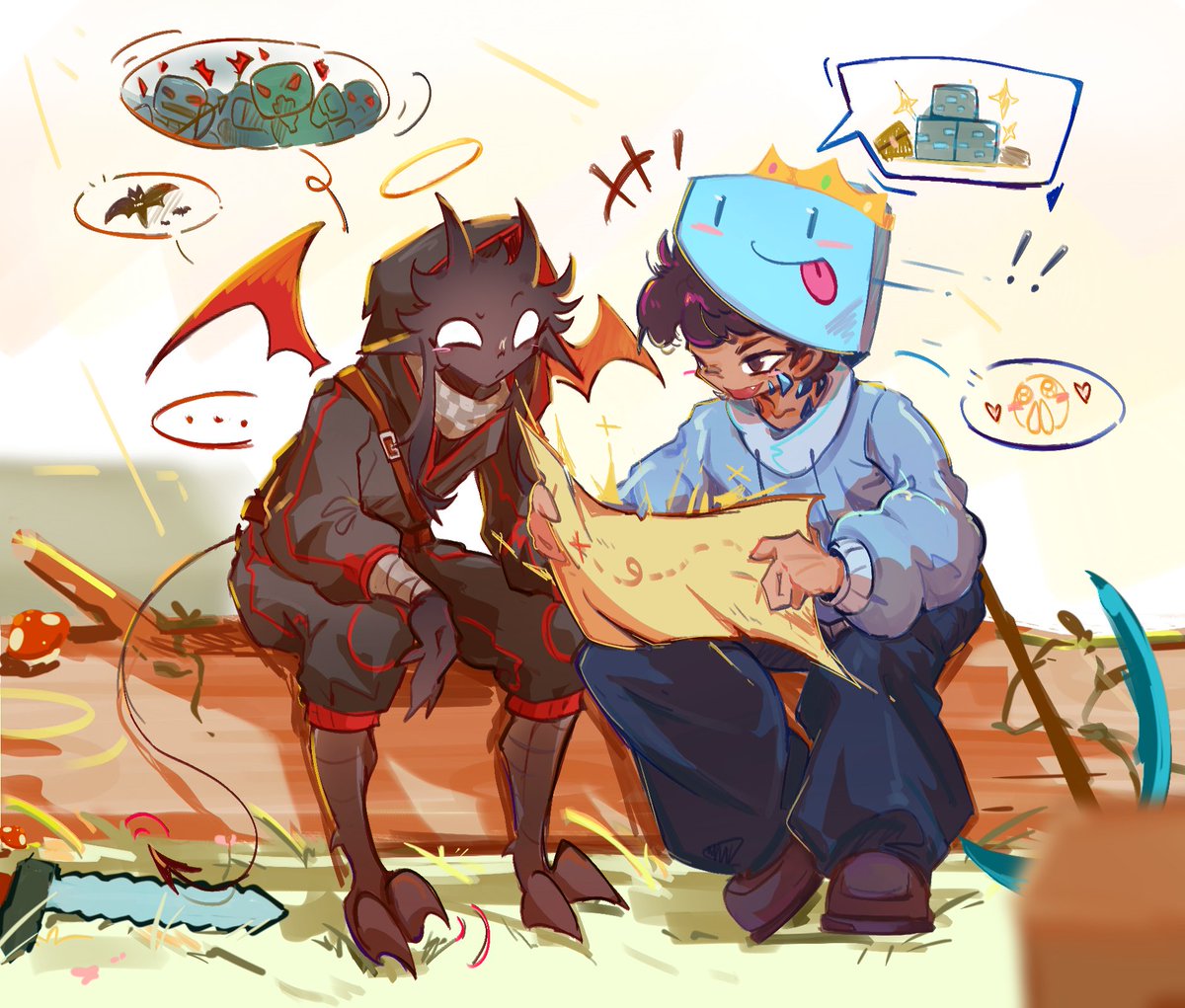yczxrb's tweet photo. awwww(៸៸᳐⦁⩊⦁៸៸᳐ )੭ #skephalo #badboyhalo #skeppy https://t.co/CPZTz30hOw