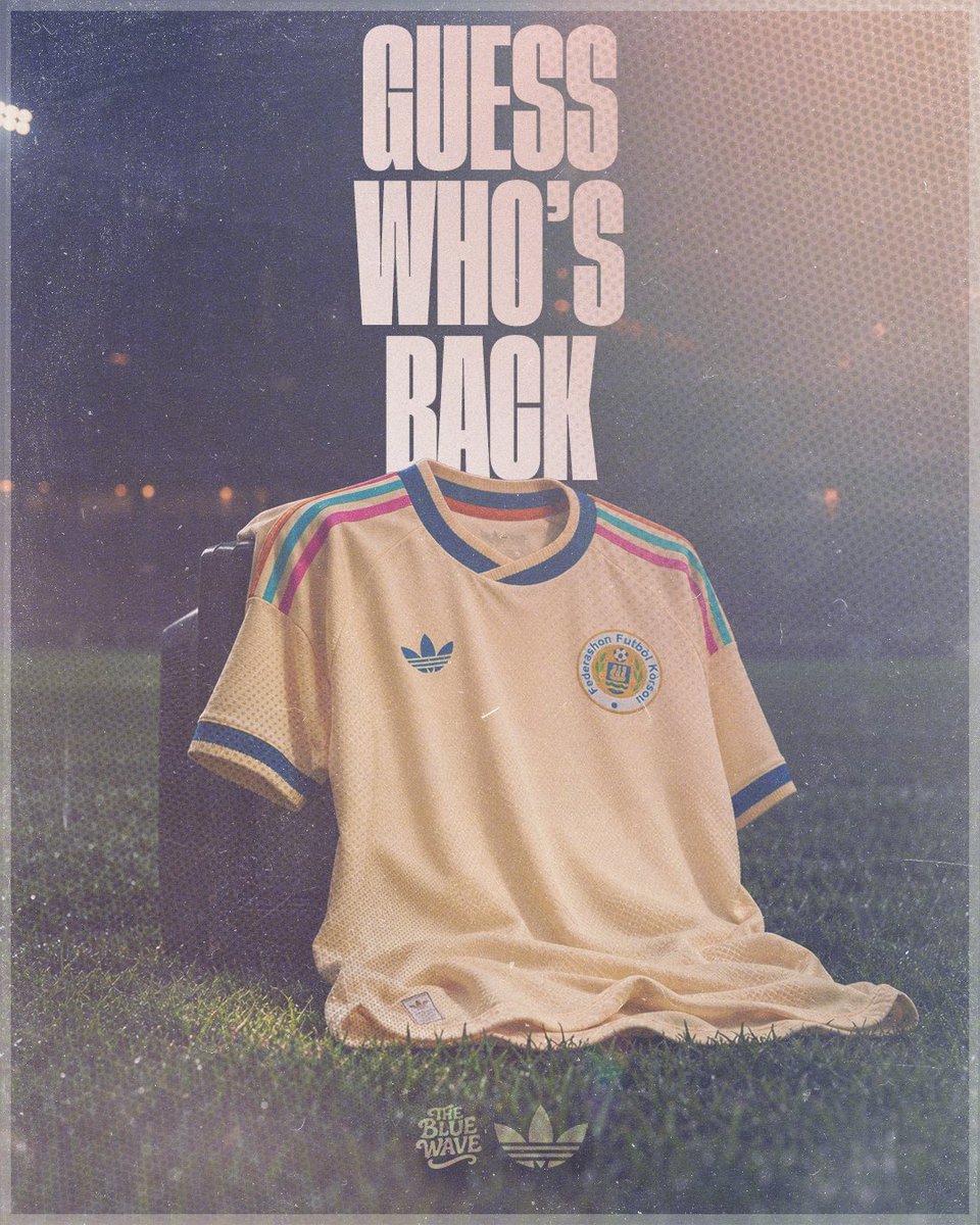 TheBlueWaveFFK's tweet photo. 𝗚𝘂𝗲𝘀𝘀 𝘄𝗵𝗼’𝘀 𝗯𝗮𝗰𝗸 𝗶𝗻 𝘆𝗲𝗹𝗹𝗼𝘄 😏
Tonight we’ll return in the famous away kit against Costa Rica.
#TheBlueWave #Curaçao @adidasfootball https://t.co/9AgFYTFklV