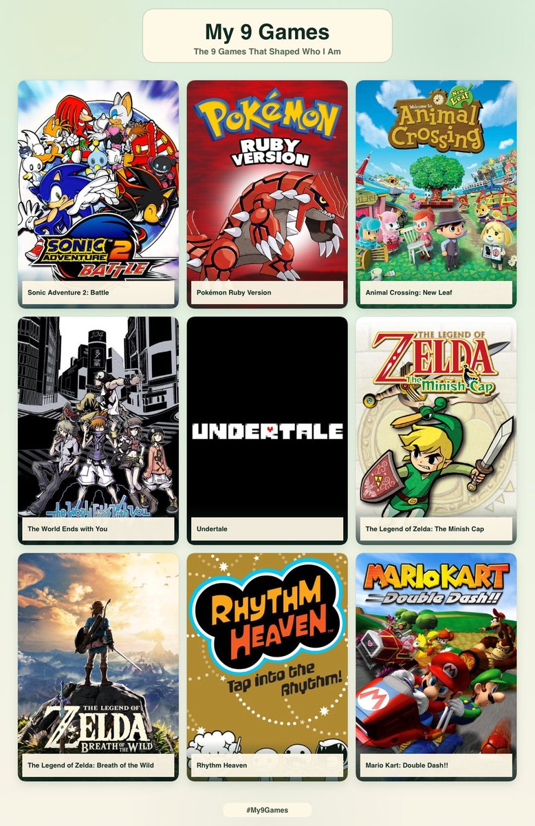 JimmyWhetzel's tweet photo. 9 games that shaped me 🤩 https://t.co/n5khcaoepV