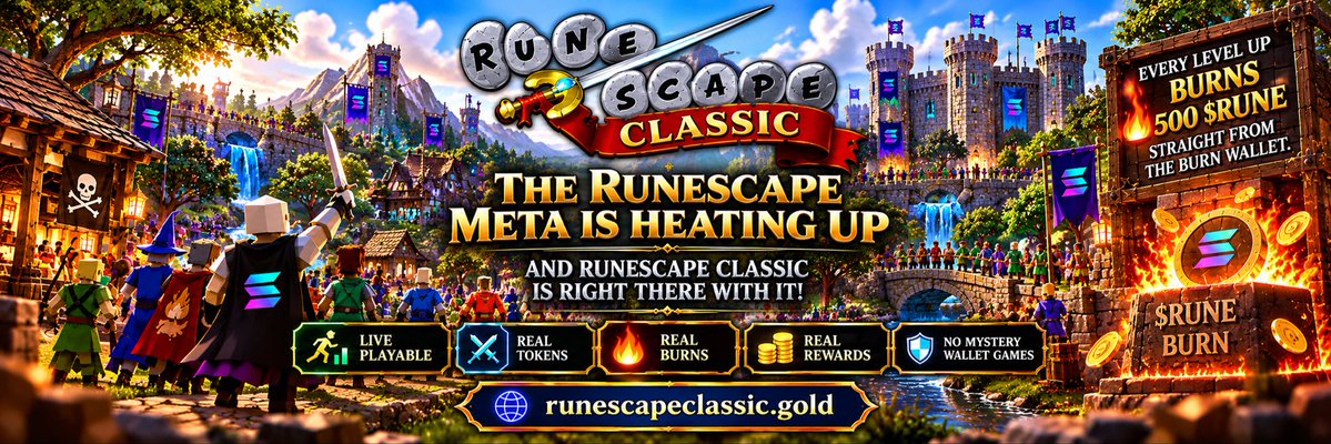 runeclassicgp's tweet photo. Congrats @Cosma9861 for winning the giveaway with this awesome banner! Sending $25 worth of $RUNE and $10 worth of $GP to your wallet. Drop wallet address here. https://t.co/jdtSgnS7qf
