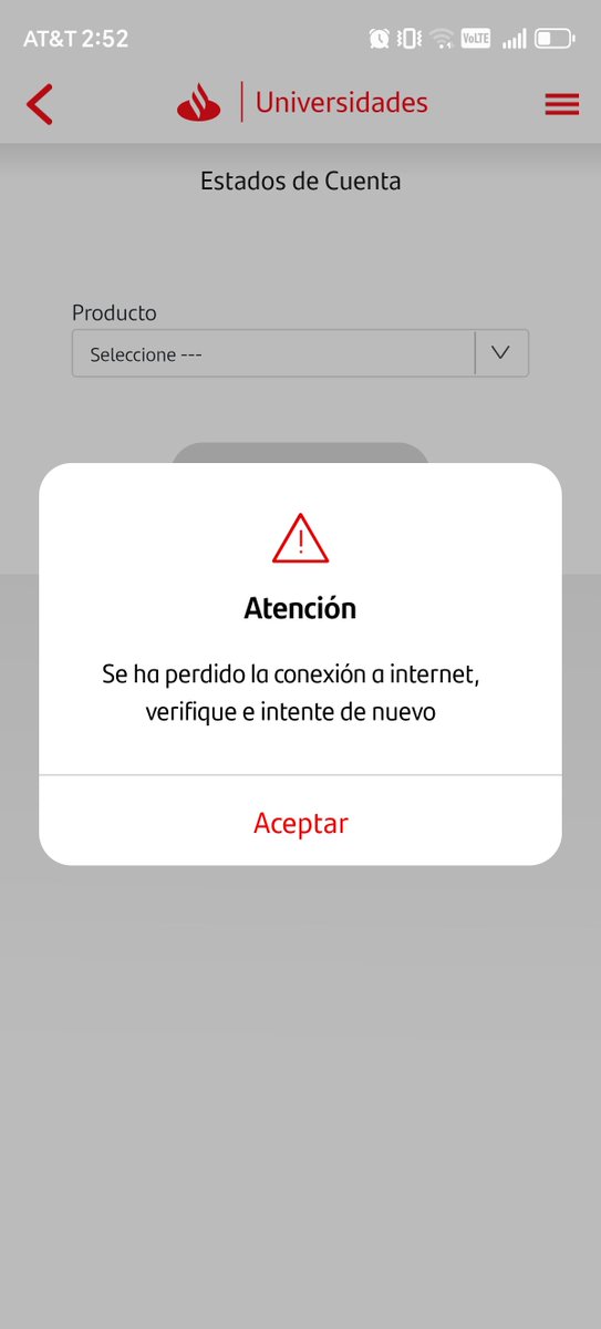 saaaadgirrl's tweet photo. Hola llevo una semana intentando descargar el estado de cuenta de mis tarjetas por la app siempre me sale esto, todas las veces, ya llevo una semana así, no importa si estoy conectada al WiFi o si son datos del teléfono 
@SantanderMx https://t.co/qBQZXs4VU6