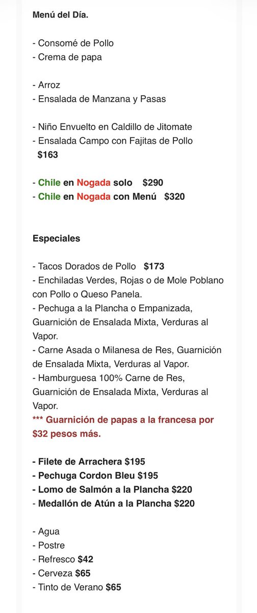 ElBuenGust0's tweet photo. Amigos no se pueden perder el Rico Menú de Hoy. Los estamos esperando 🫶🏼🤗 @En_laDelValle @RestauranteCafe @retioDF @DFpublico @ViveBJ @ColNarvarte @NarvarteVecinos @AdolfoPrietoVec https://t.co/fLncyc9ejT