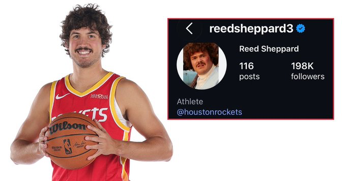 KSRonX's tweet photo. Reed Sheppard went viral this week for showing up to Media Day looking like Nacho Libre

He's now leaning into the bit

LOOK: https://t.co/4rzNbBH5pD https://t.co/WDw4D0zHAk