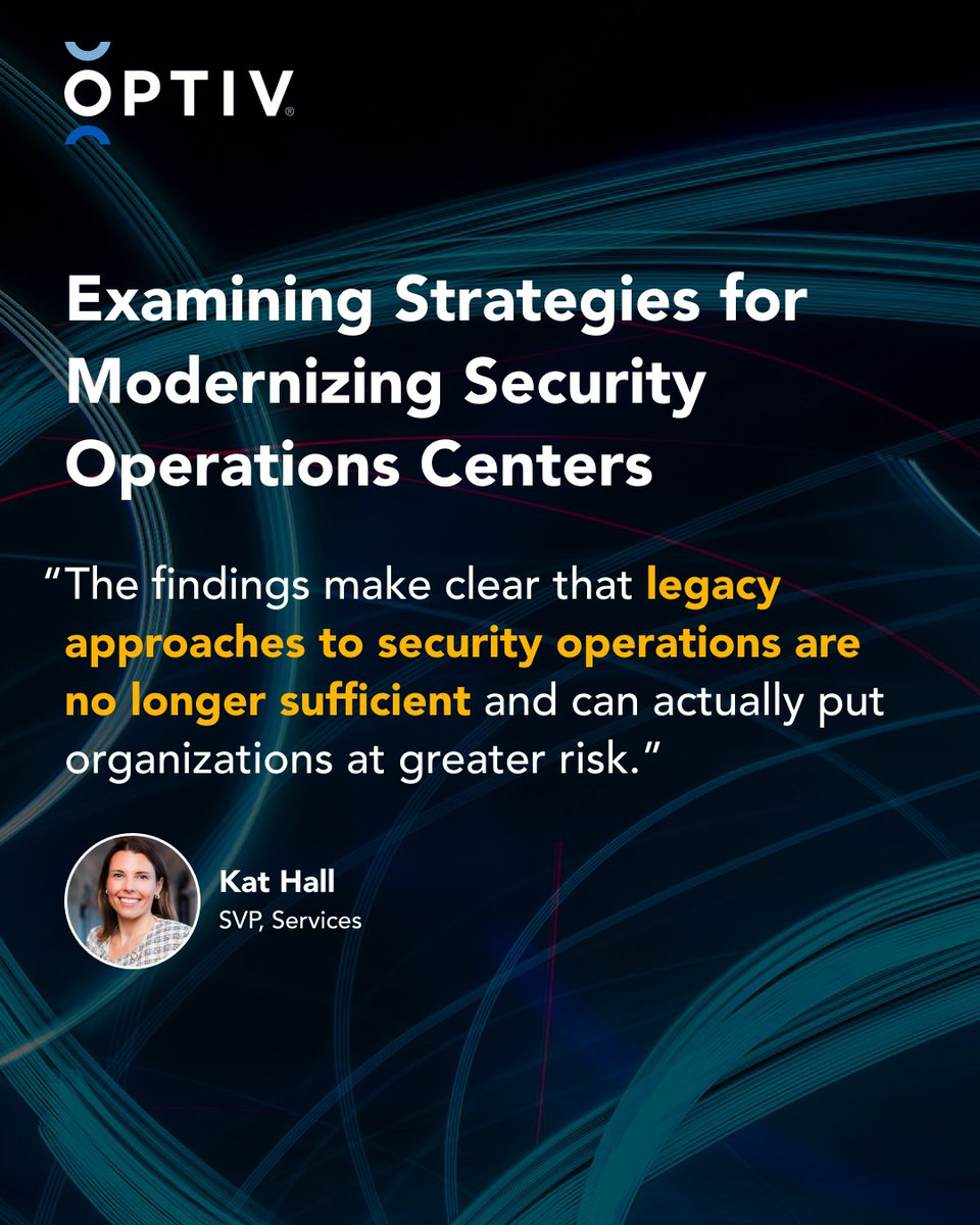 Optiv's tweet photo. In @DigitalITNews1, Kat Hall discusses key findings from the 2026 Creating a Modern and Mature Security Operations Center Report and building effective security operations. #OptivNews

Read more: https://t.co/SjiAH48oWH https://t.co/ZRt9O5HR9j