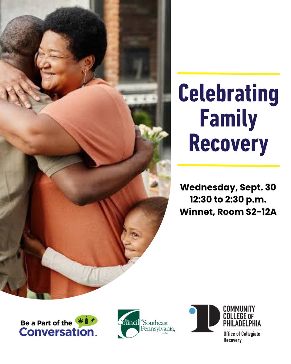 CCPedu's tweet photo. Celebrating Family Recovery is an opportunity to connect, reflect and recognize the strength of individuals and families on the journey of recovery. 💛💙

We hope to see you there! ✨ https://t.co/9tWxkmVAiW