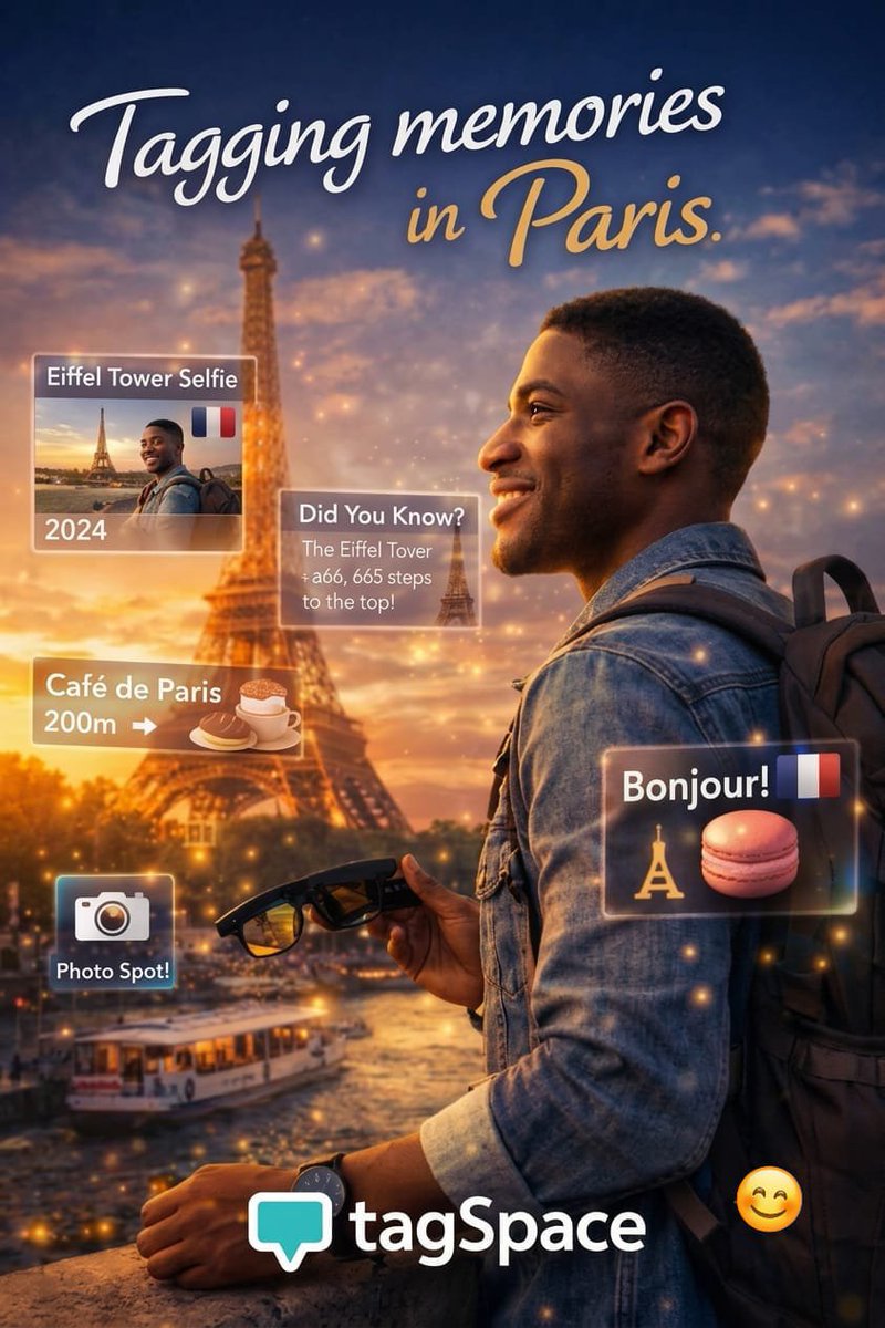 ___earlybird's tweet photo. Exploring Paris with @tagSpaceCo feels like tagging memories in real time. 🇫🇷

Every step becomes a story, every view an experience. 🌍💫  

Spatial AI makes the city come alive.  

Discover it. Tag it. Love it. 🚀 

#tagSpace #SpatialAI https://t.co/48wmCe1JSm