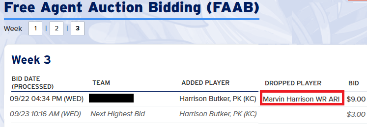 fantasymojo's tweet photo. It's happening.  The revolution has begun.

Marvin Harrison was DROPPED in 8 @FFPC Big Gorilla leagues last night during waivers.

In a sign of ultimate disgust, this #HighStakesBro dropped "Marv" for a kicker. https://t.co/XNRgXdUdRa