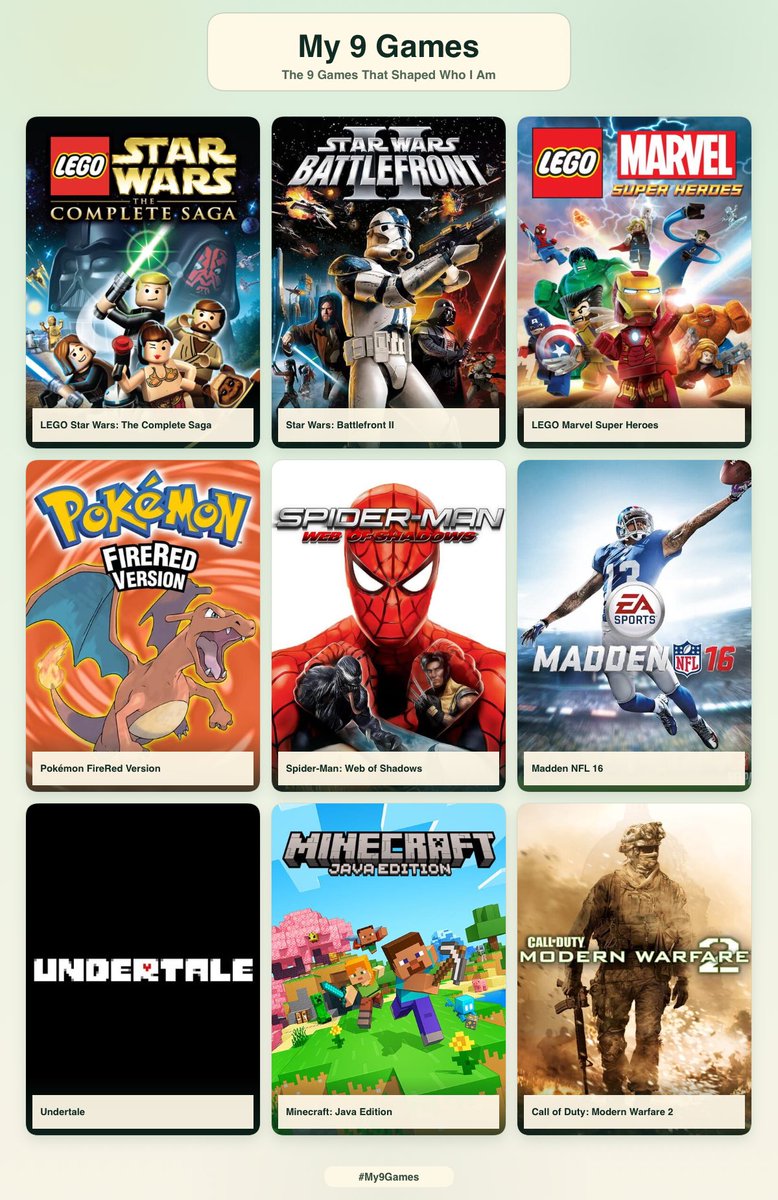 blitznotinspace's tweet photo. Genuinely impossible to narrow it down to just 9, but these games were a special part of my childhood… https://t.co/b6S892G1yb