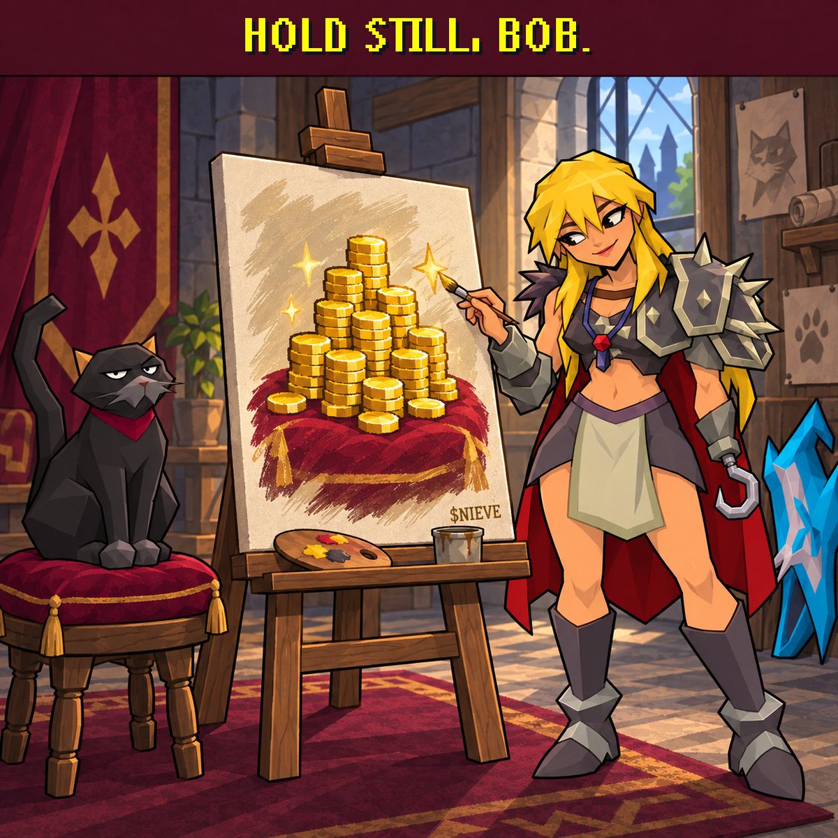 NIEVEonchain's tweet photo. Bob sat for three hours.

Nieve says she captured his personality.

$NIEVE solana:Atf7KaBLF257KQosBM2rCxhhdRfDtRNnpwmUH4bkrMMV  solana:HTmQz7My6MehV7bjhJ6jde8nDND1yvsz68d24LP7YgUQ https://t.co/pDtDRd5DXt