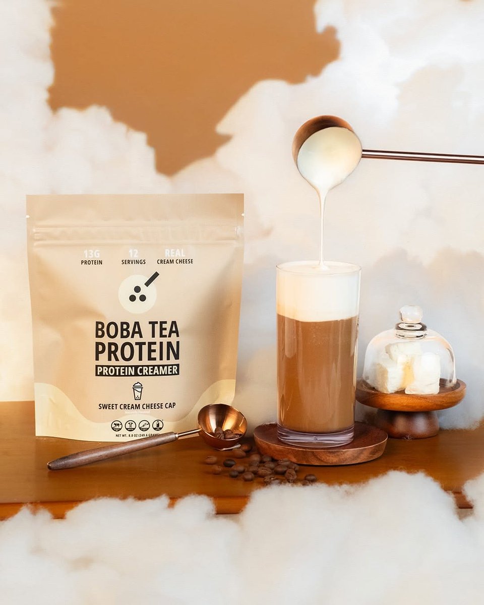 missmochi___'s tweet photo. safe to say my homemade drinks are getting a little too good lately😩☁️🧋

sweet cream cheese cap whey protein is finally here and i’ve been adding it to all my matchas + teas lately 🤌🏻

♡ 13g protein
♡ made with real cream cheese
♡ can literally go in... https://t.co/5VweZYPsS8