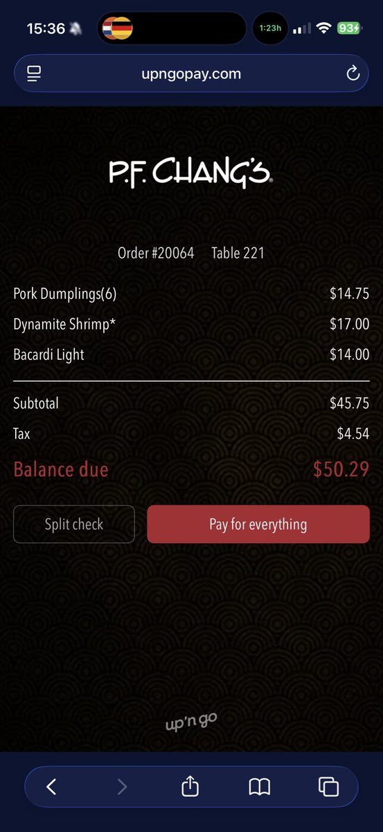 Sky_Team_Flyer's tweet photo. @PFChangs  this is deceptive tipping practices. It is ALWAYS on the sub-total. Taxes is not a service provided by the establishment. https://t.co/LlFxYvsfD2