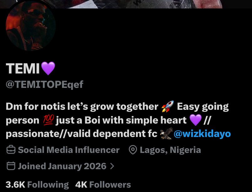 TEMITOPEqef's tweet photo. just hit 4k followers congratulations to me. thank y'all 🥳 https://t.co/NTl4dMzoNa