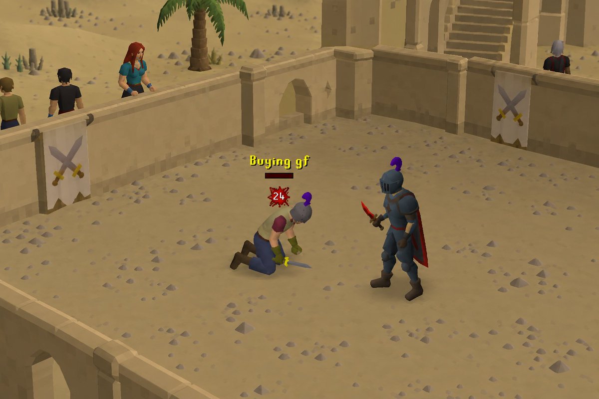 Buying_GF_10k's tweet photo. not quite what I had in mind when she asked me on a date to the Duel Arena... https://t.co/WlGyzQ8w45
