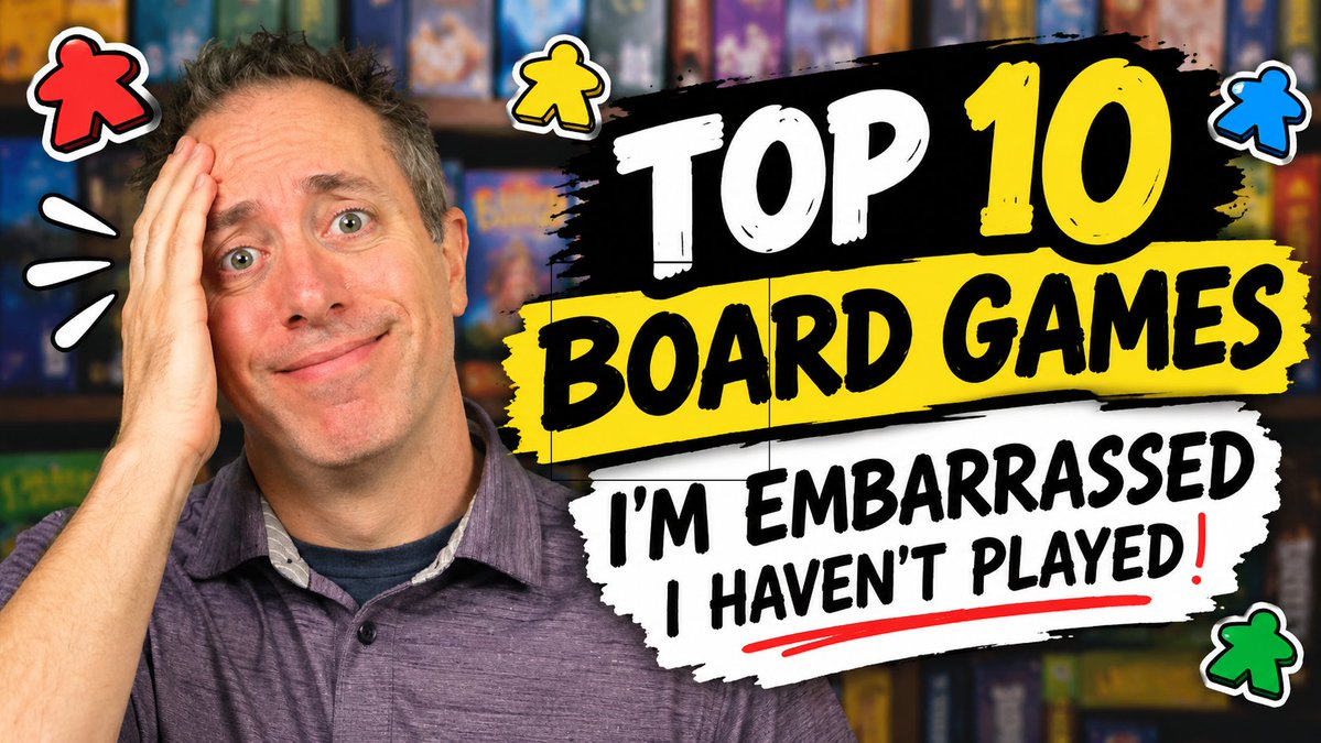 TheGameBoyGeek's tweet photo. In this video I fess up to the top 10 board games that I’m embarrassed I’ve never played. These range from popular mass market games, to classic card games to ancient but very popular games.
https://t.co/56qIQvuYTs https://t.co/JKbOxbmtIe
