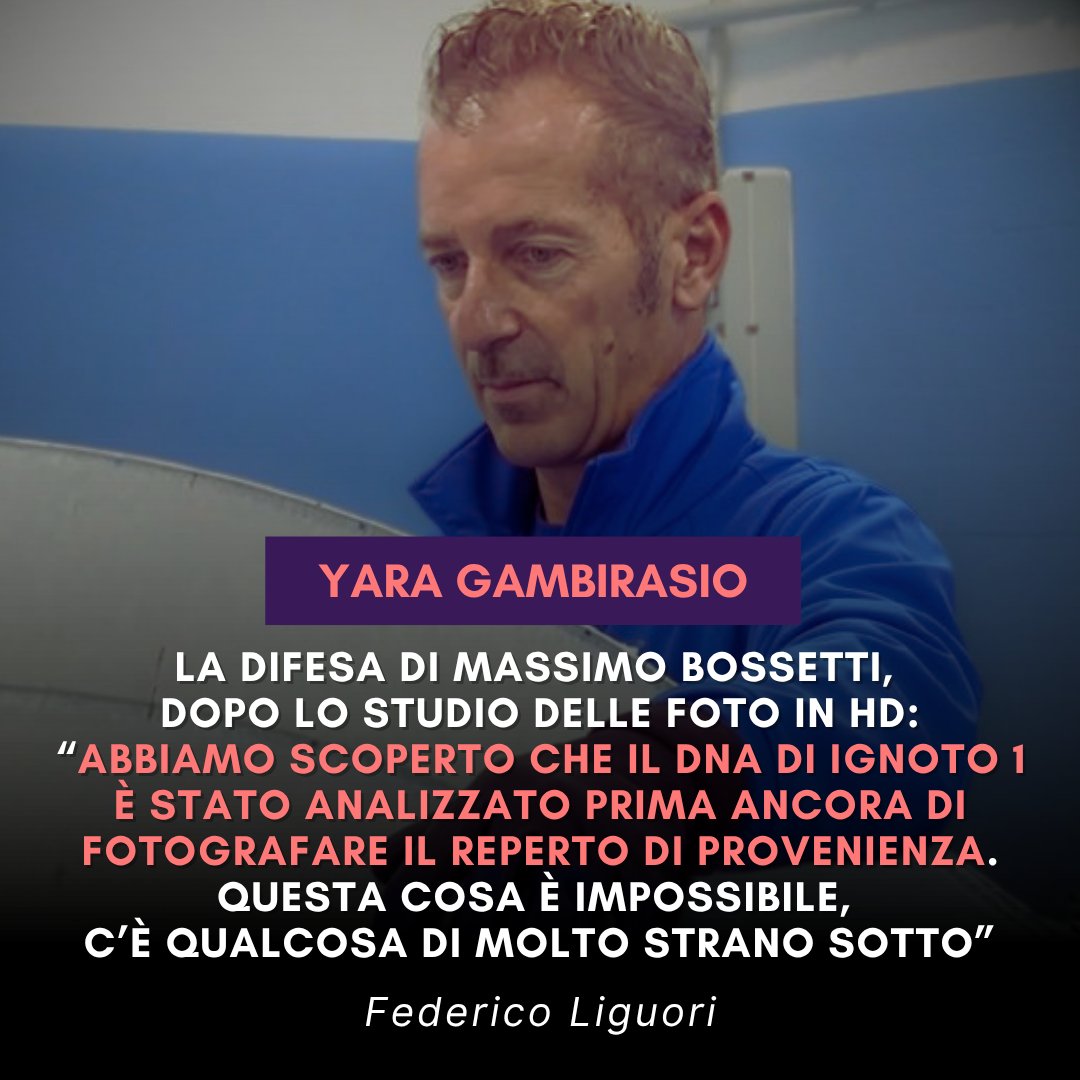 f_liguori2611's tweet photo. #yaragambirasio:  I legali, dopo aver visionato le foto dei reperti in HD, hanno notato un'incredibile anomalia. Il DNA di Ignoto 1 sarebbe stato analizzato ancora prima di fotografare il reperto da cui trarrebbe origine. "Impossibile una cosa del genere" dice Salvagni. https://t.co/Bi7BMtrqRR