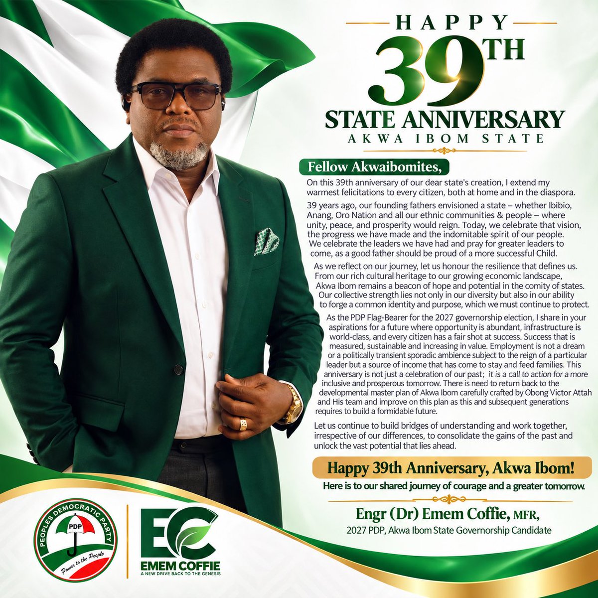 EngrEmemCoffie's tweet photo. Happy 39th anniversary to Akwa Ibom. 

#trending #akwaibom https://t.co/uuDQ7k1eO3