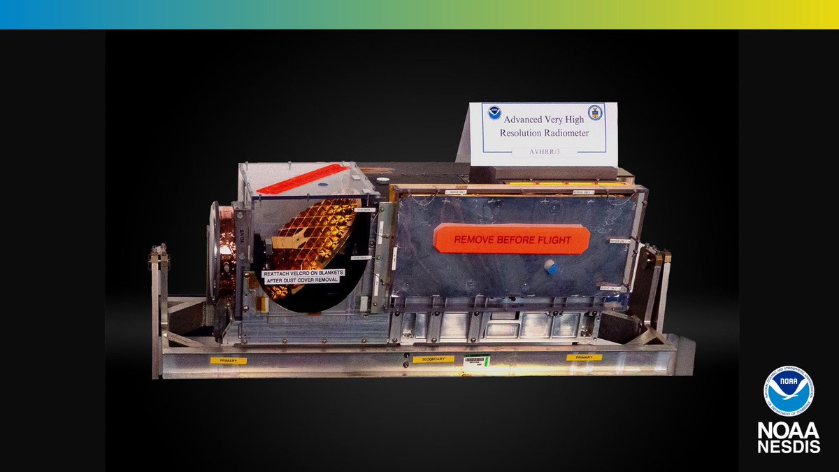 The Engineering Development Unit (EDU) for the Advanced Very High Resolution Radiometer (AVHRR/3) on the Polar-orbiting Operational Environmental Satellite (POES), NOAA-N Prime. Image credit: NOAA Heritage