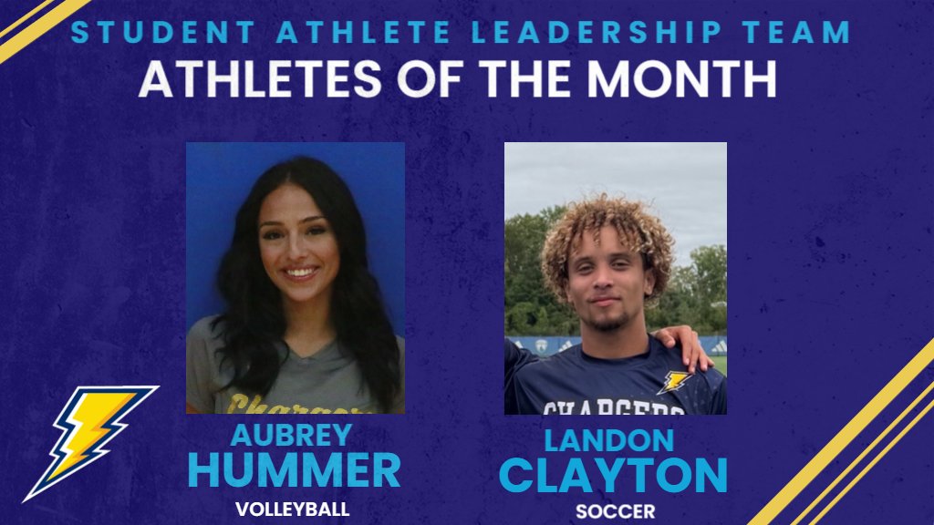 MUChargers's tweet photo. 🚨⚡️ ATHLETES OF THE MONTH ⚡️🚨

This year, our S.A.L.T. program is choosing student-athletes from the Marian Plymouth campus who are good teammates and showcase leadership skills both on and off the court/field. Congratulations to our September winners!!
⚡️🏐⚽️ https://t.co/uMMIK61KZL