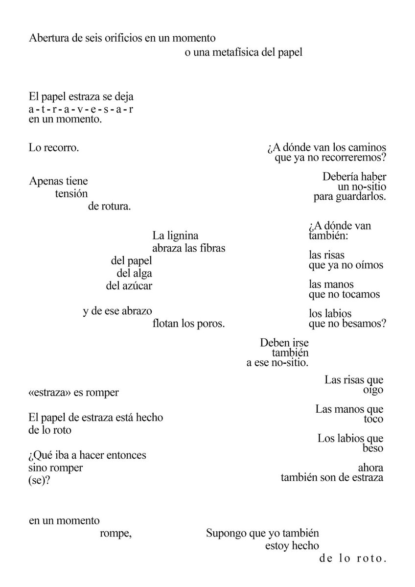 joseluissaorin's tweet photo. abertura de seis orificios en un momento o una metafísica del papel https://t.co/U6CLlJrgq9