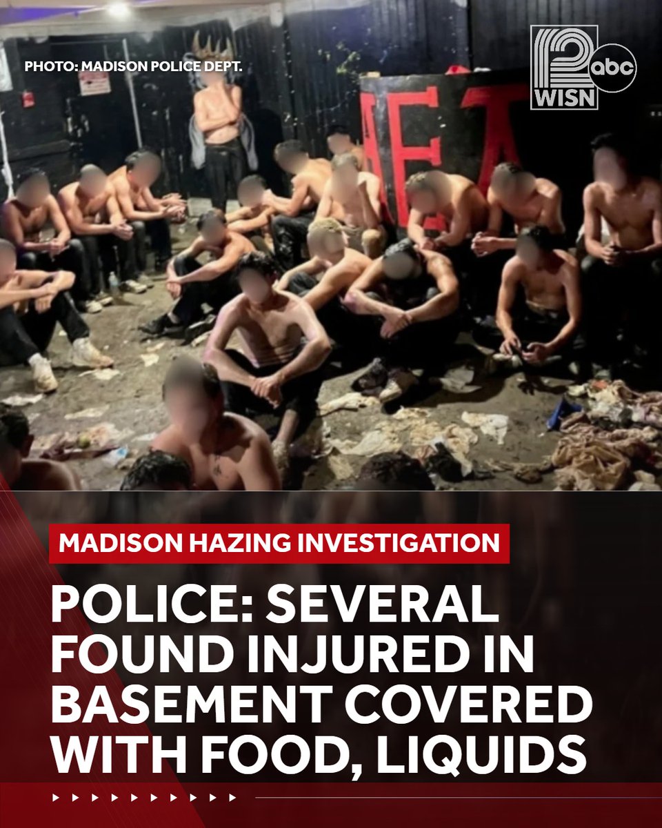 WISN12News's tweet photo. Madison police said the fraternity is an unrecognized and unaccredited student organization with UW-Madison. https://t.co/ot2QZFjTPI