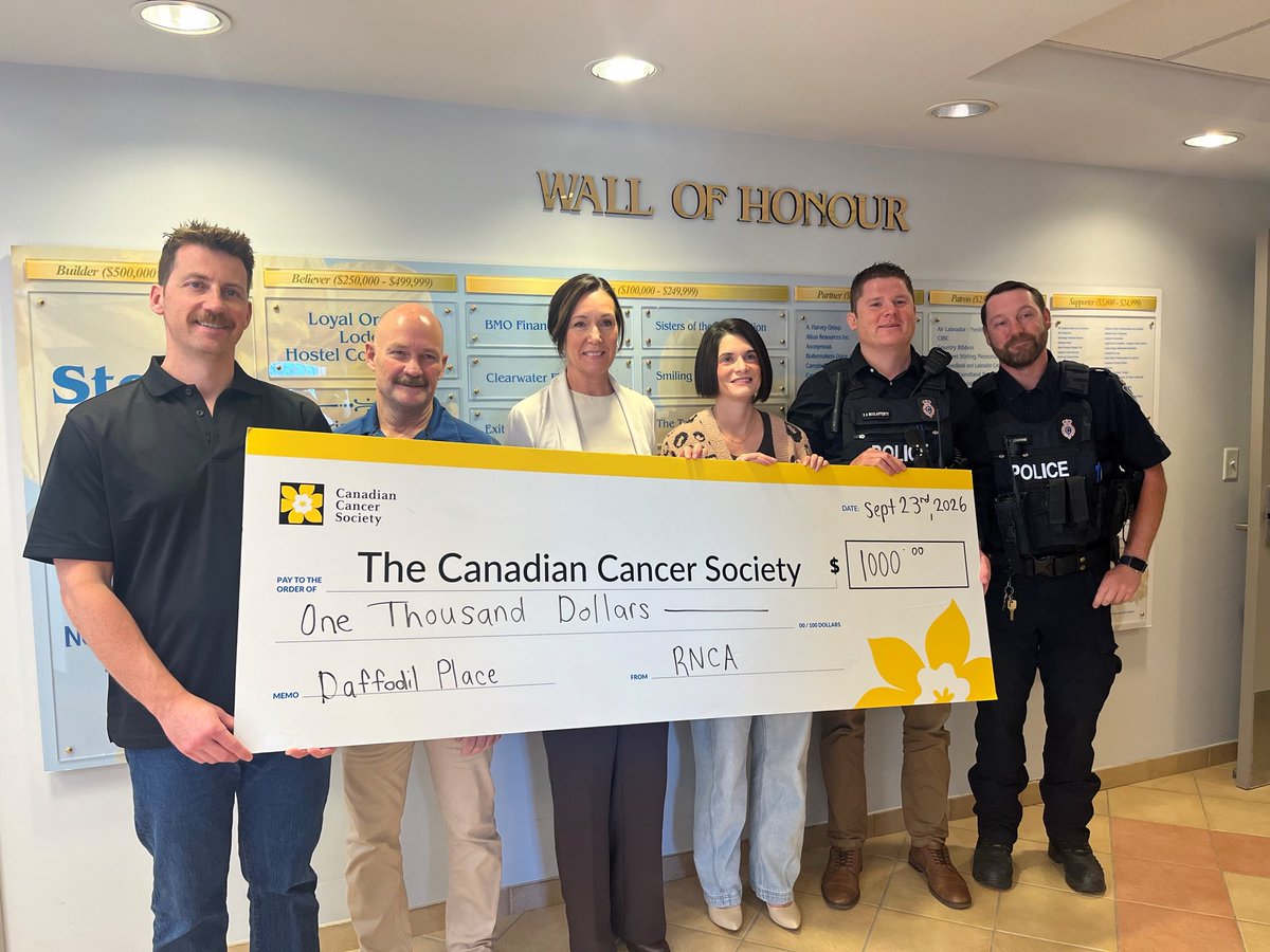 AssociationRNCA's tweet photo. Yesterday, the RNCA Executive were pleased to visit Daffodil Place in St. John’s and make a donation to this very important service, which provides a home away from home for cancer patients and their families.
We are proud to support the important work they do in our community. https://t.co/u4y4Ekb8Py
