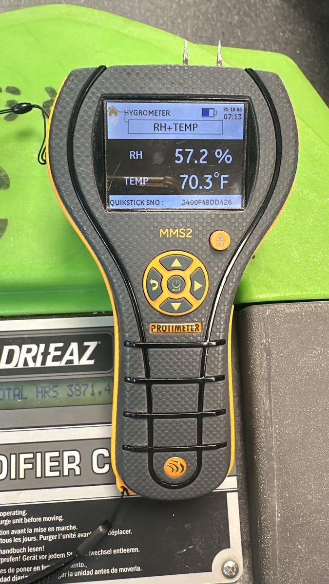 callthemfirst's tweet photo. The Protimeter MMS2 is a widely used professional moisture meter used in water damage restoration. Paired with our dehumidifiers running around the clock, this tool tells us exactly how the drying process is progressing 

#waterdamage #toronto #restorationcompany https://t.co/hFdVF9e7N1