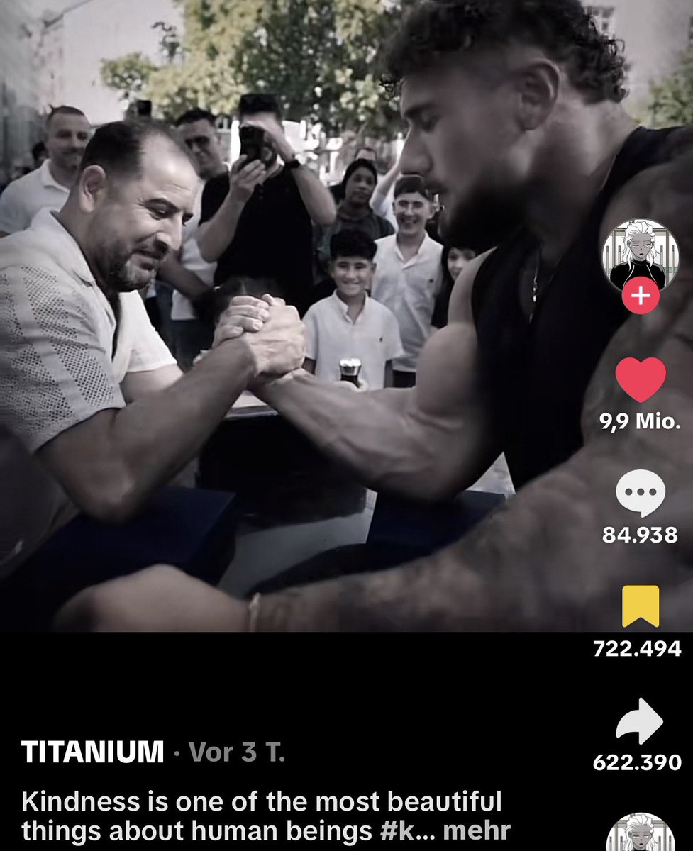 pscldev_pf's tweet photo. LEONIDAS THE KIND CHAD WAS ARM WRESTLING AND MET A DAD WIN FOR HER DAUGHTER

VIDEO HAS 40M VIEWS AND 10M LIKES AFTER 3 DAYS

https://t.co/UQyFBjbimh https://t.co/MZHgtWL5Ln