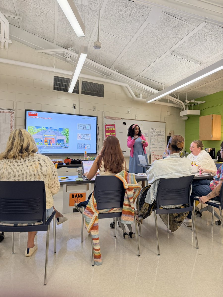 PowellinPrimary's tweet photo. Math in action at Jackson! I led a session on Eureka Math Squared and small-group instruction. Hands-on learning, practical strategies, and resources teachers can take straight to the classroom! 🎉 #mathismyjam https://t.co/BjZDbY9OIg