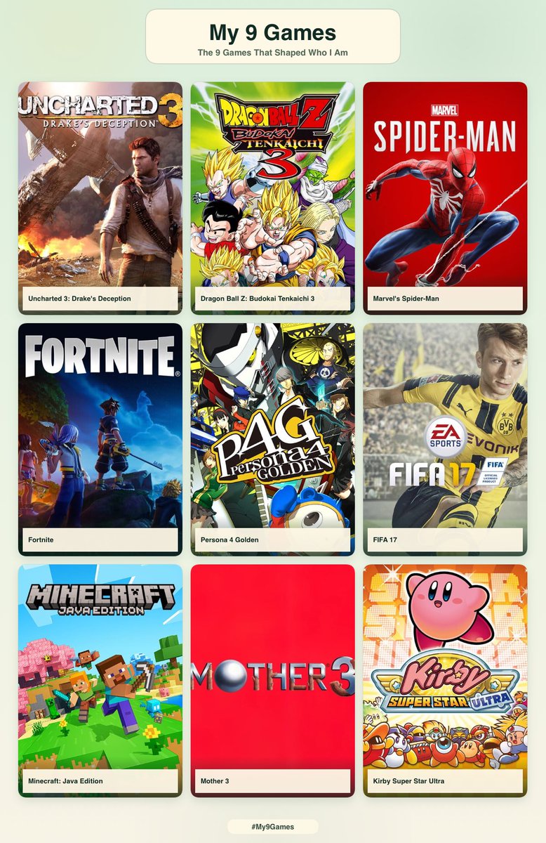 bettercallerjon's tweet photo. I feel like im forgetting a ton of stuff but this is probably my list (i tried putting only one game for each franchise so thats why p5 aint here) https://t.co/Ft6OnAx996