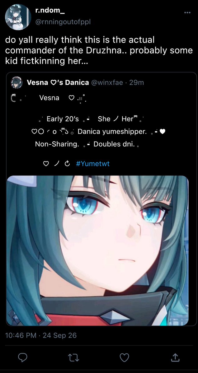 oceanicfaer's tweet photo. Vesna being a non-sharing Danica yume 🤔🤔 https://t.co/hcw6ws14gO