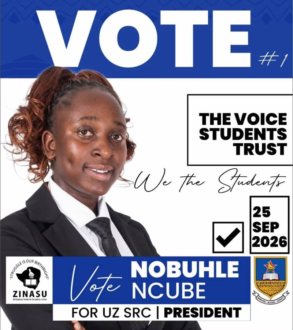 molokele's tweet photo. VOTE NOBUHLE NCUBE FOR UZ STUDENTS UNION PRESIDENT  ...

I was privileged to serve as the University of Zimbabwe 🇿🇼 students union PRESIDENT between 1998 and 1999

Tomorrow, the UZ students union will be voting for their next PRESIDENT 

As such, l fully endorse Nobuhle Ncube 

I also encourage you all to make cash contributions towards her campaign 

You can ecocash her on 078 525 2581

The struggle remains our birthright!

@ZINASU_UZ 
@@Zinasuzim