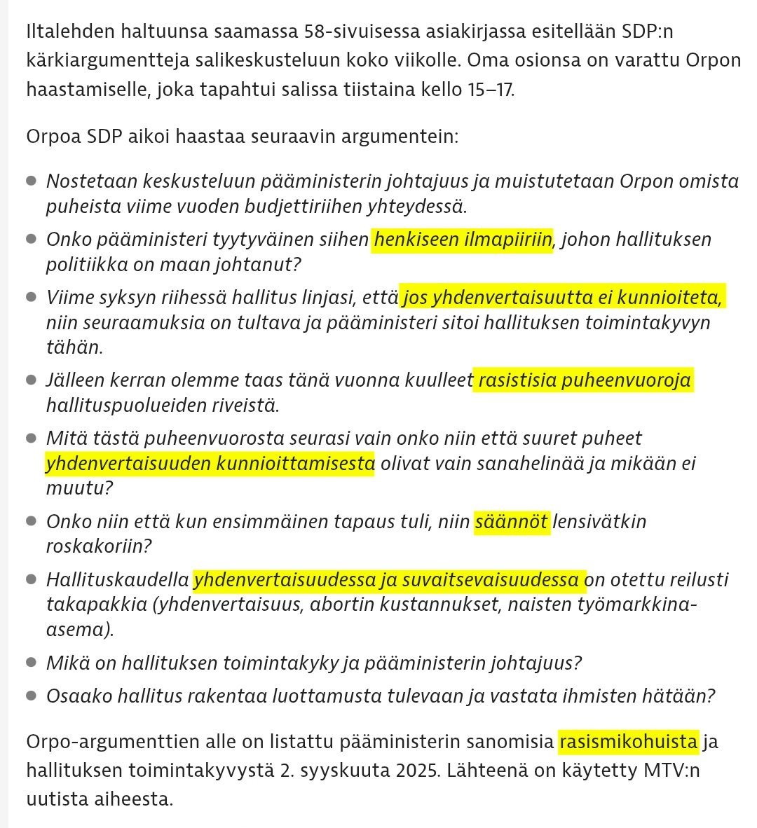 tomi_pulkki's tweet photo. Suomen taloudellinen tilanne on huolestuttava.

Eduskunta käsittelee BUDJETTIA

SDP ohjeistaa edustajia spinnaamaan:
- yhdenvertaisuus
- rasismi
- henkinen ilmapiiri

Implisiittinen myöntö, että talouteen heillä ei ole mitään järkevää sanottavaa. https://t.co/HLSn3DfraT