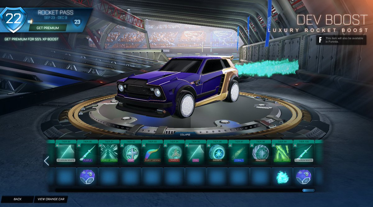 a_krajec's tweet photo. New dev boost is now in Rocket Pass and cannot be gain from winning with or against DEV! @RocketLeague @RLEsports https://t.co/Vn8EuP0LsR