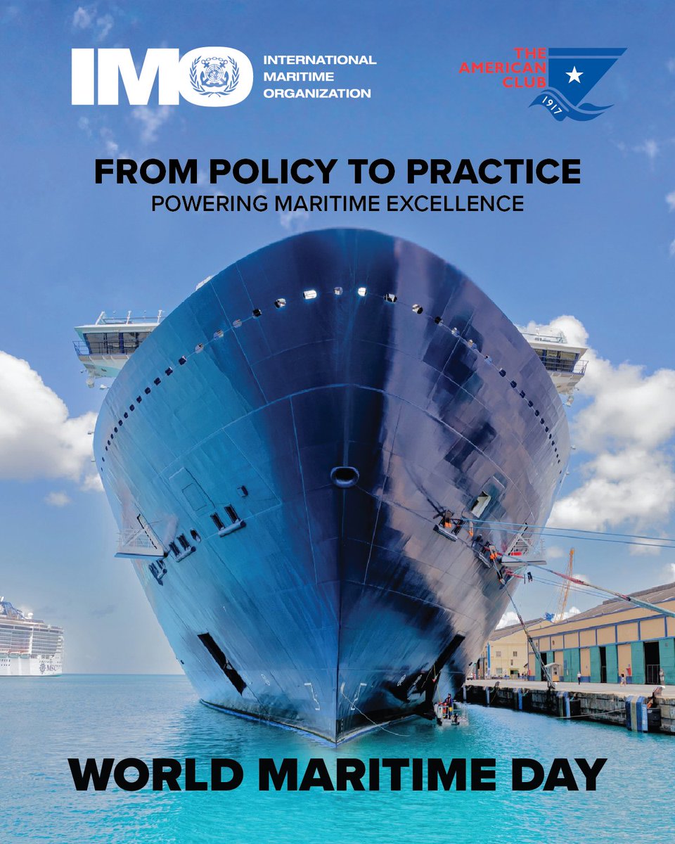 americanpandi's tweet photo. “From Policy to Practice: Powering Maritime Excellence” is this year’s #WorldMaritimeDay theme.

Applying the same principle, #AmericanPandI Loss Prevention supports Members in translating rules &amp; standards into safer operations.

🔗https://t.co/9fzm8kzJ7h https://t.co/OfnQtbBfGp